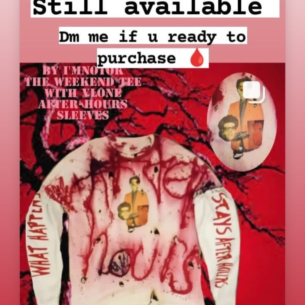 Custom the weekend shirt /vlone after hours sleeves